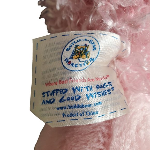 BABW Build a Bear Workshop Pink Poodle Plush Dog Glitter Rainbow Shoes Red Dress - Picture 7 of 11